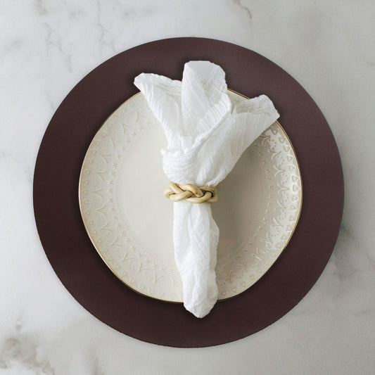 Artisan Leather Round Placemat