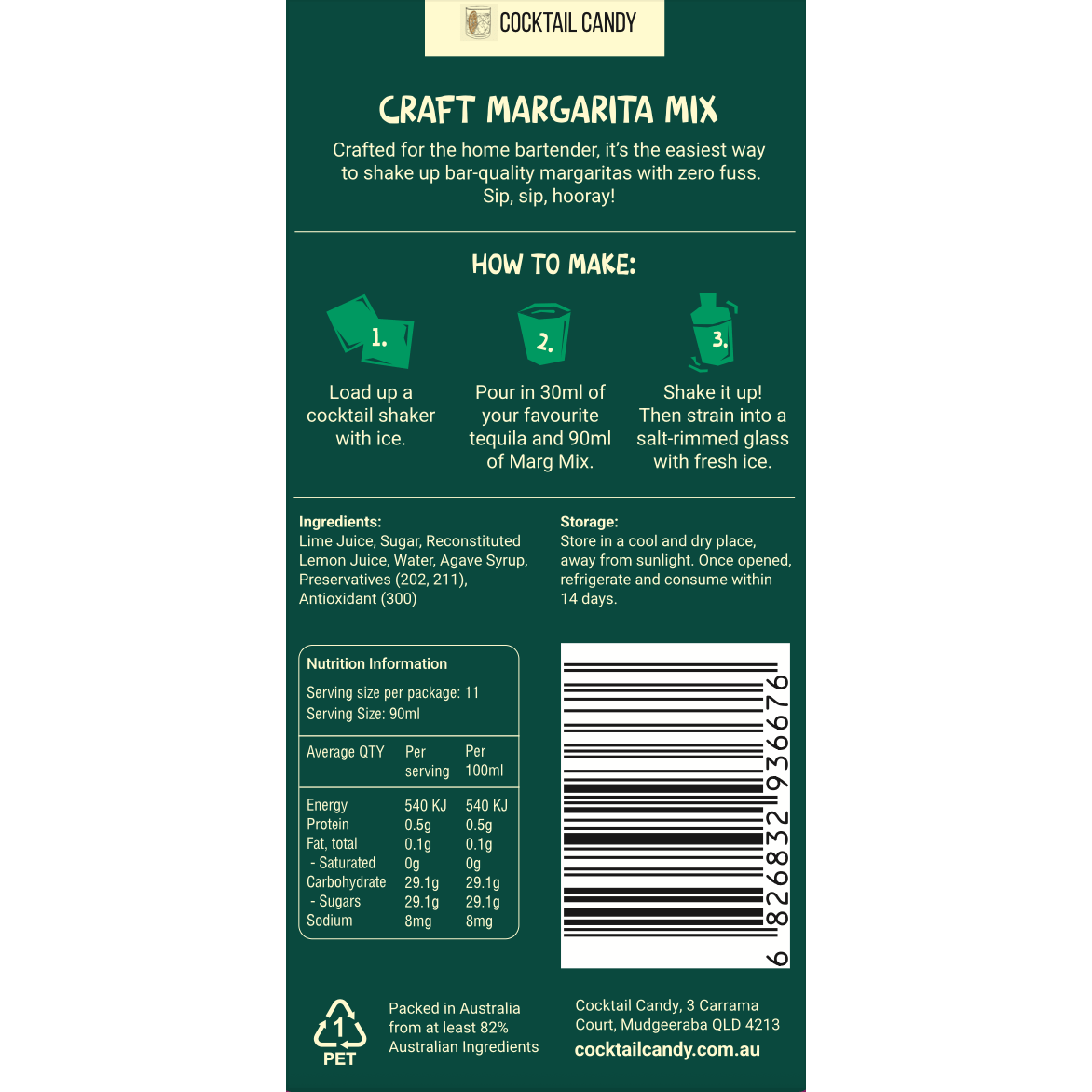 Cocktail Candy Craft Margarita Mix