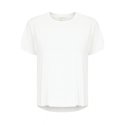 Premium Shelly Round Neck Tee - White