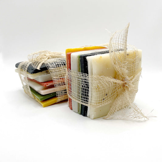Our Mwerre - Soap Sliver - Samples celebrates a selection of soaps from our Clay & Ochre range and other handmade soap samples.