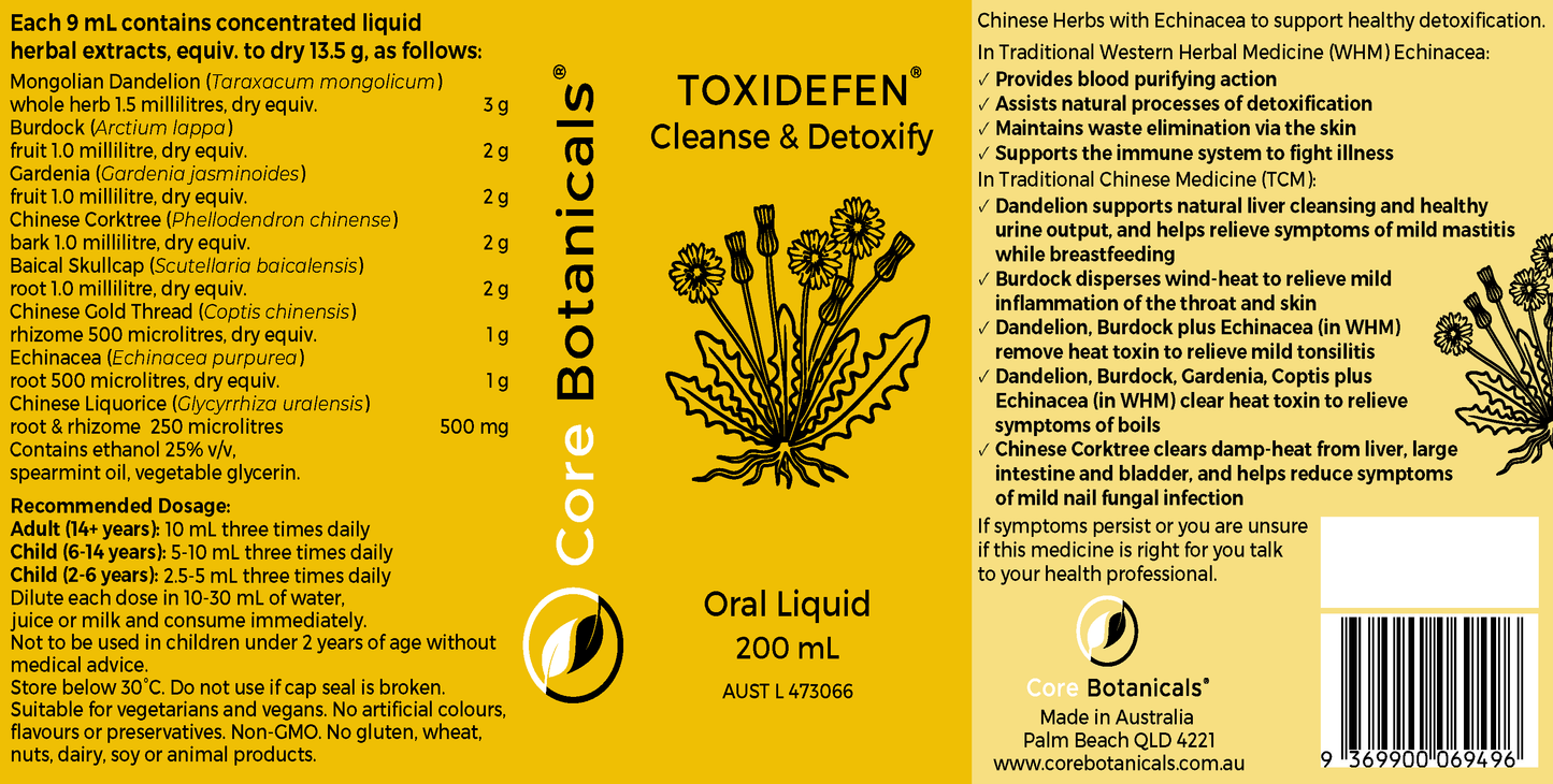 TOXIDEFEN Cleanse & Detoxify 200mL