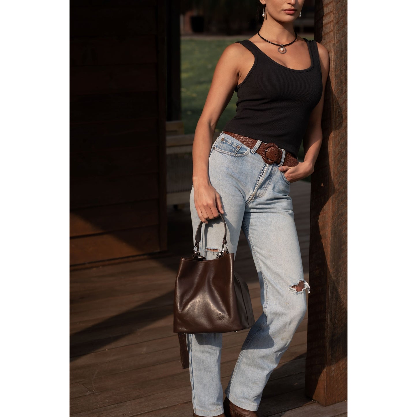 Bucket Handbag - Aussie Bush Leather