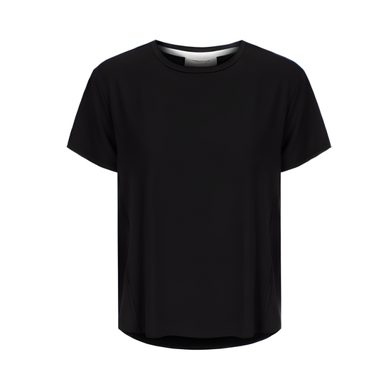 Premium Shelly Round Neck Tee - Black