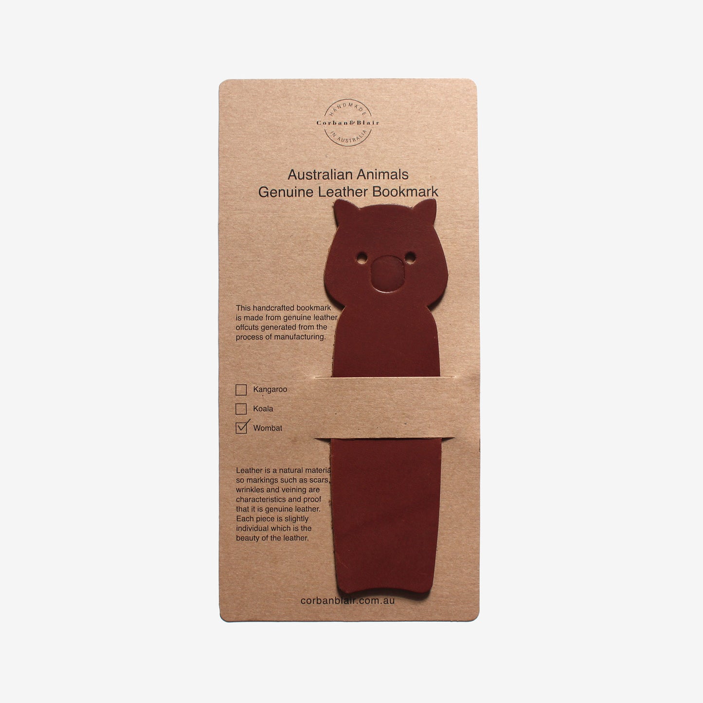 Australian Animals Bookmark - Wombat