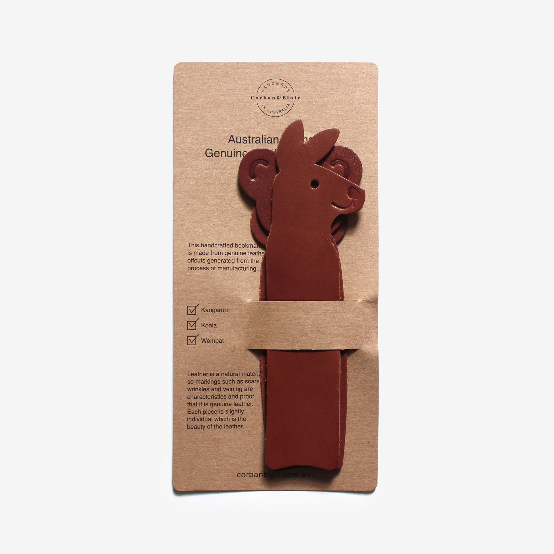 Australian Animals Bookmark Set - Koala, Wombat, Kangaroo