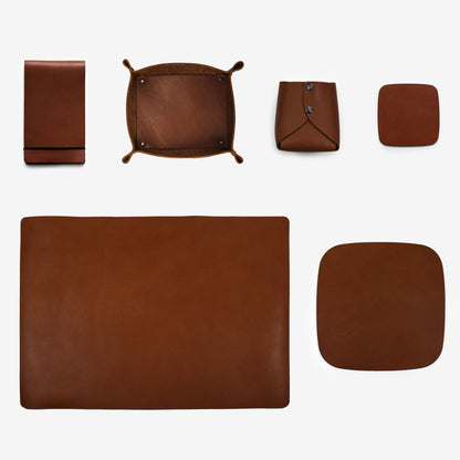 Artisan Leather Desk Set 6 pieces