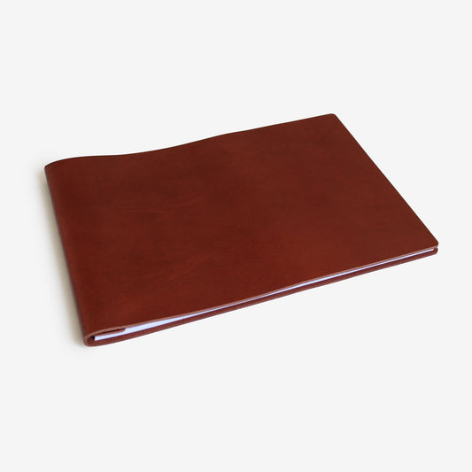 Artisan Leather Guest Book with Plain Pages