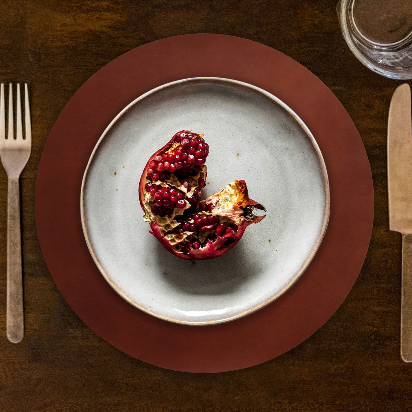 Artisan Leather Round Placemat