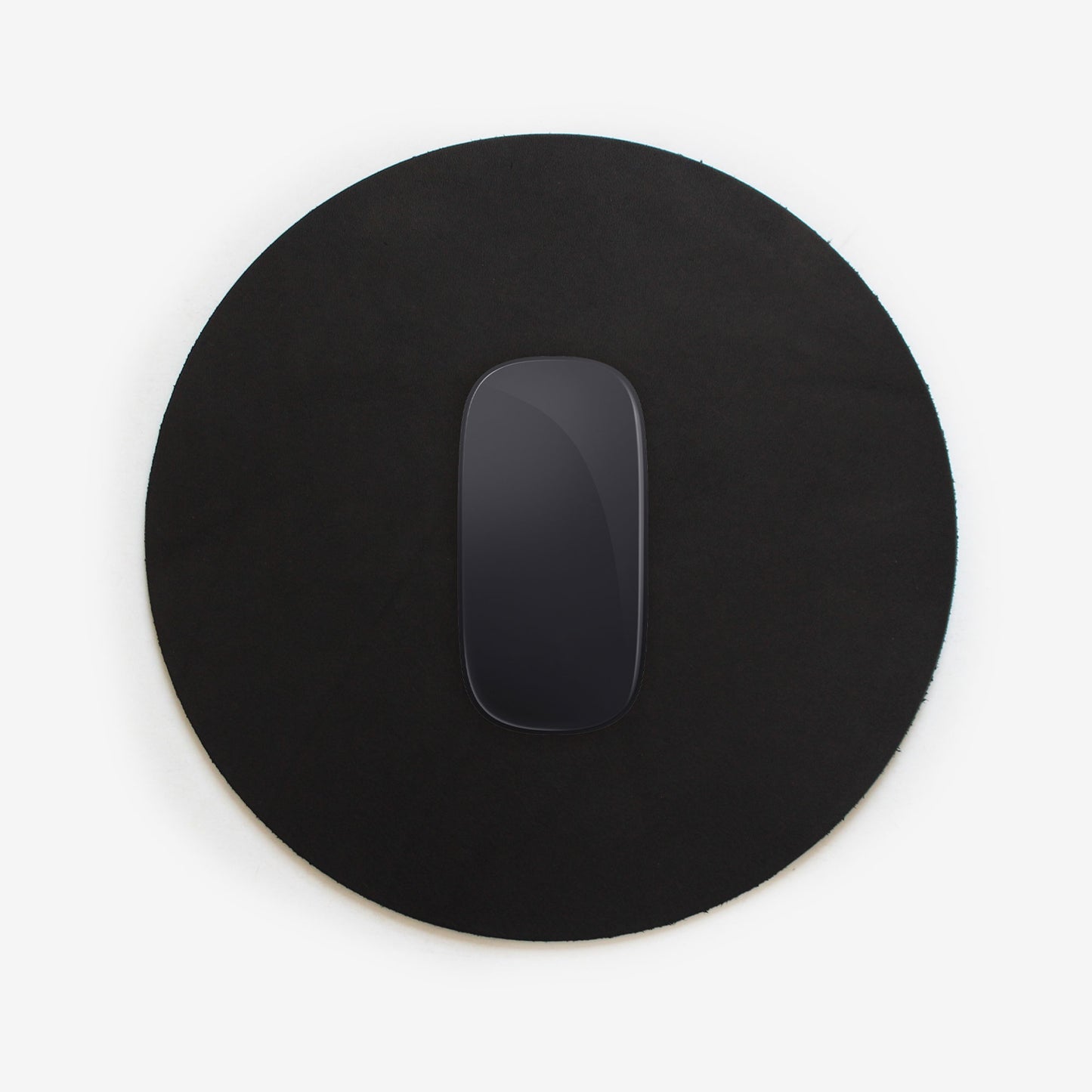 Artisan Leather Round Mouse Pad