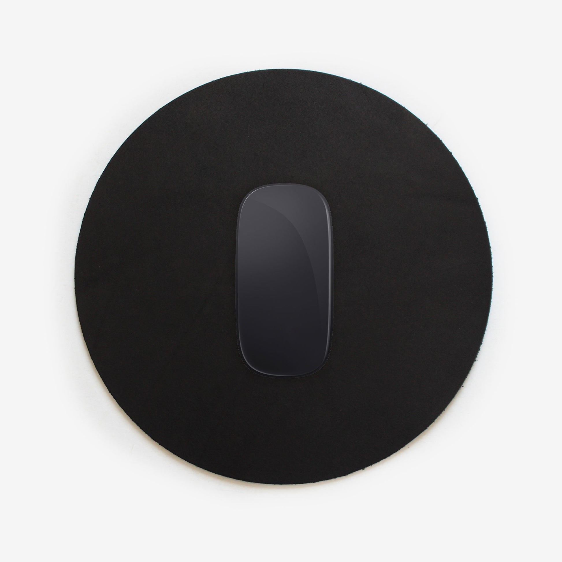 Artisan Leather Round Mouse Pad