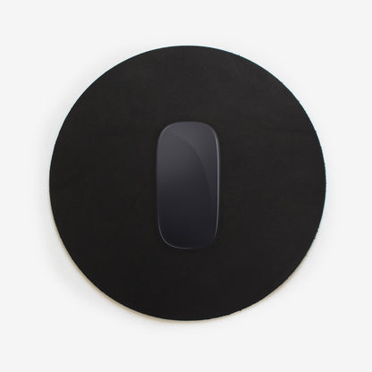 Artisan Leather Round Mouse Pad