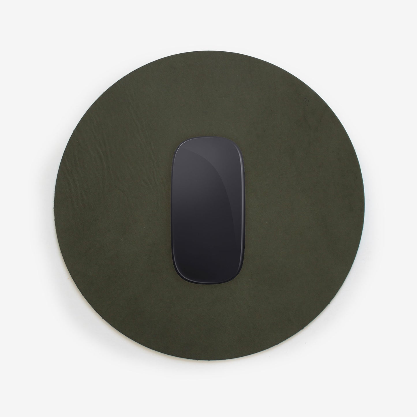 Artisan Leather Round Mouse Pad