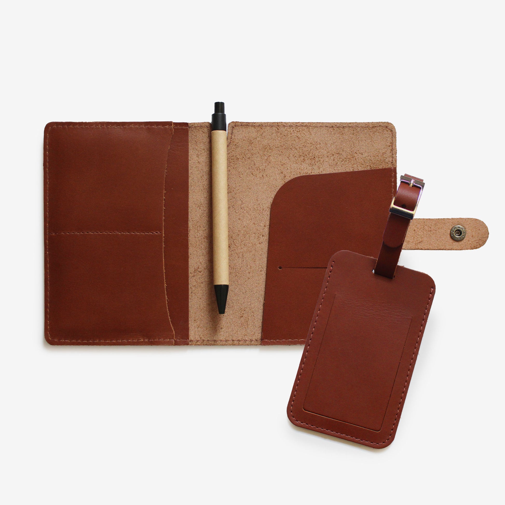 Genuine Leather Travel Set