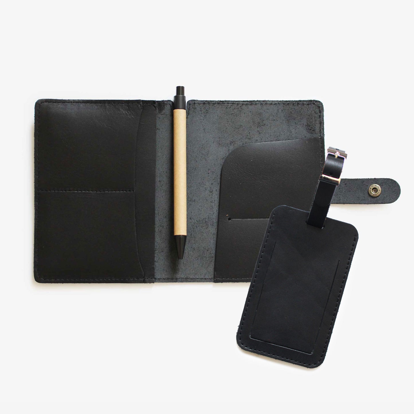 Genuine Leather Travel Set