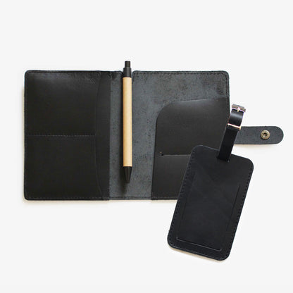 Genuine Leather Travel Set