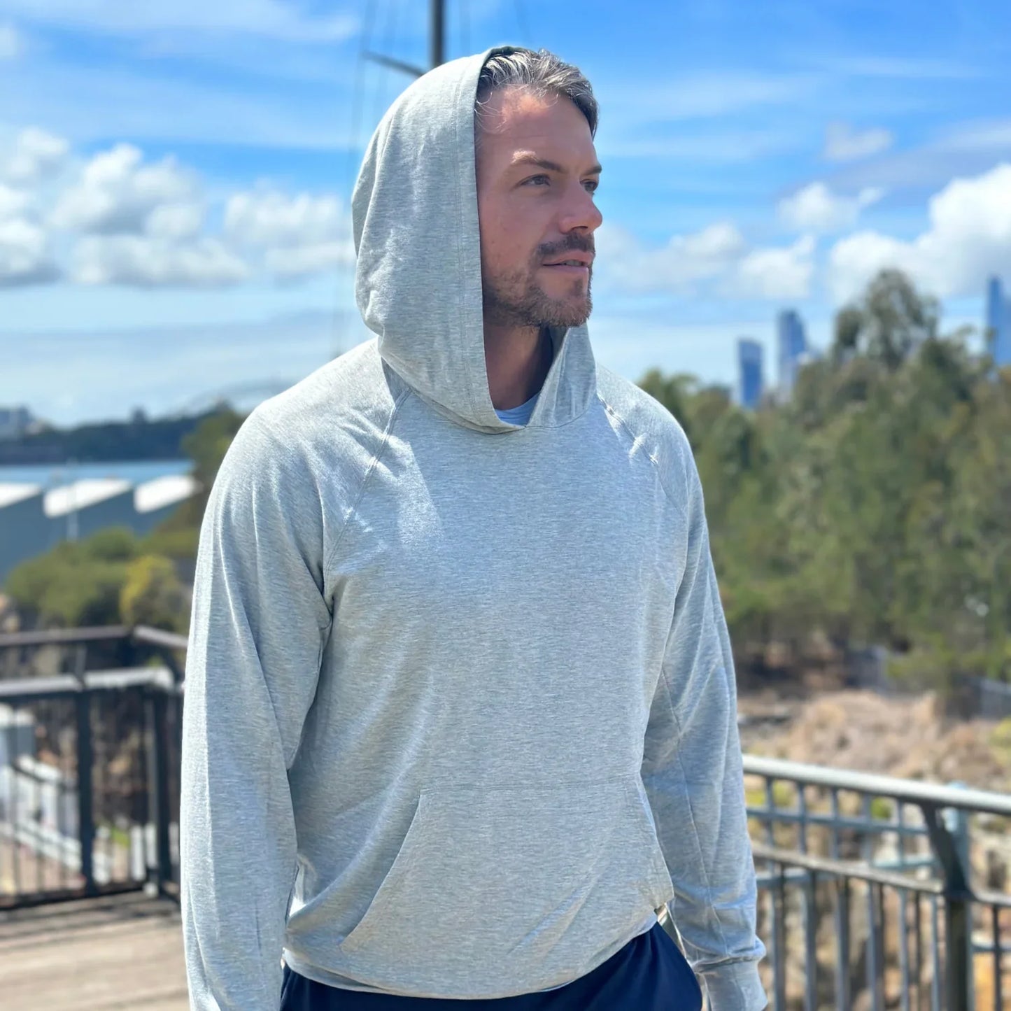 Premium Bamboo Byron Bay Hoodie - Grey Marl
