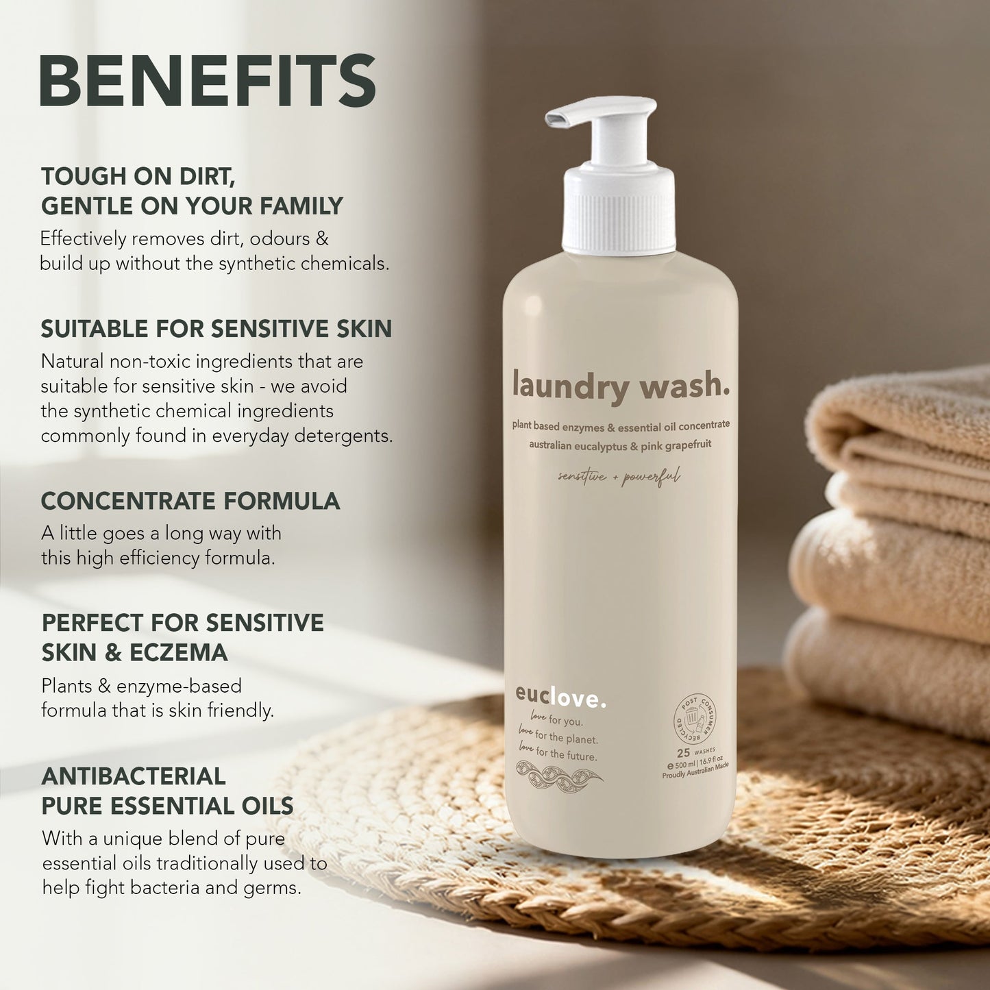 Natural Laundry Detergent for Sensitive Skin – Euclove