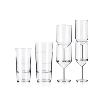 Palm Hiking Tritan Forever Unbreakable Flute 180ml (pack of four)