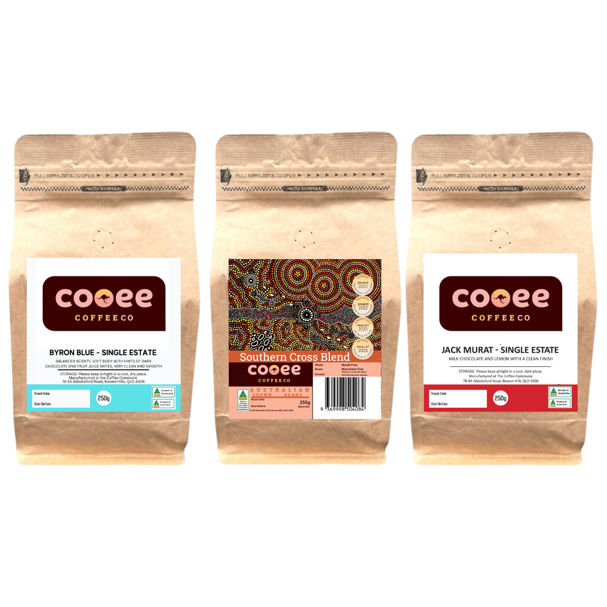 100% Australian Sampler Pack from Cooee Coffee Co
