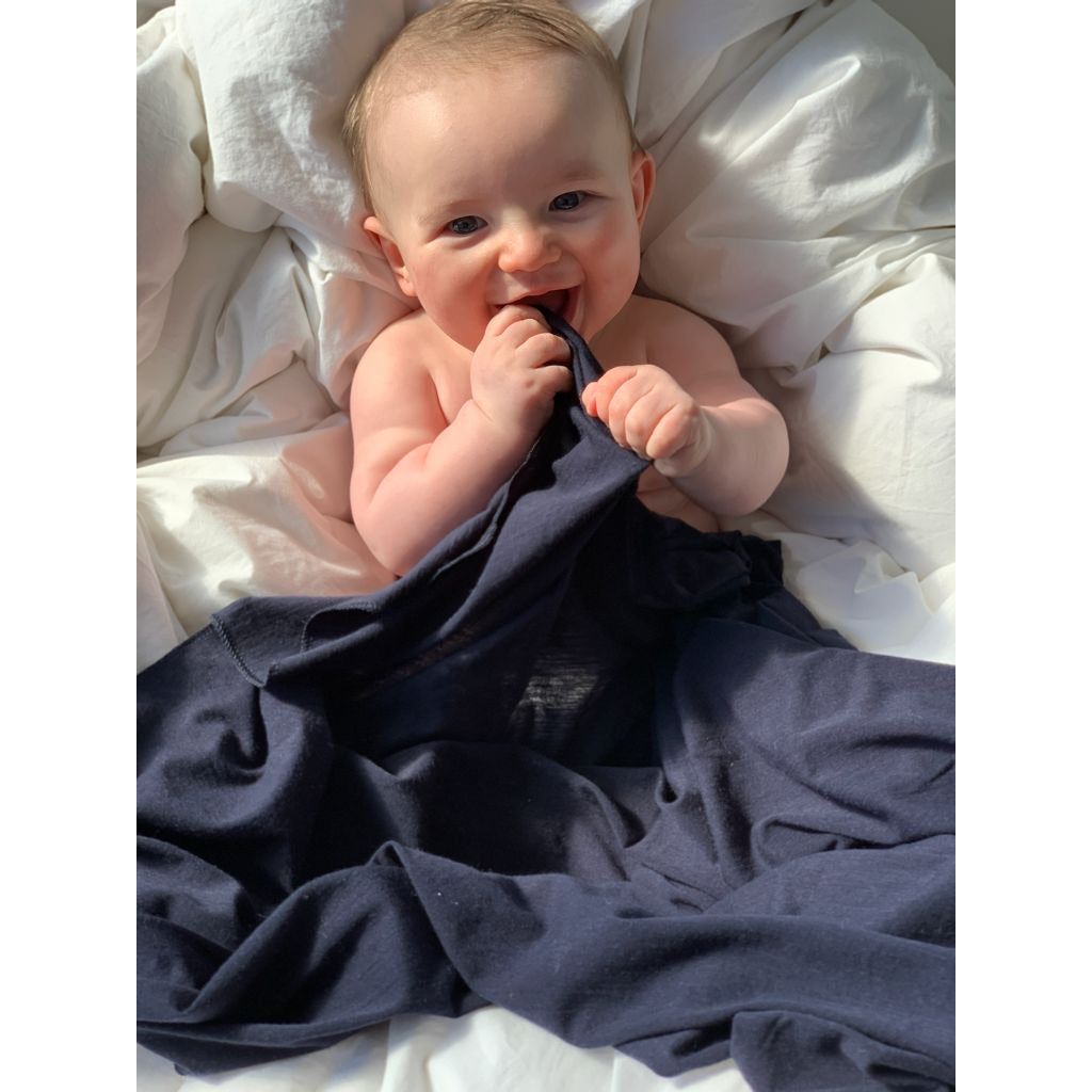 Superfine Merino Baby Blanket - Indigo