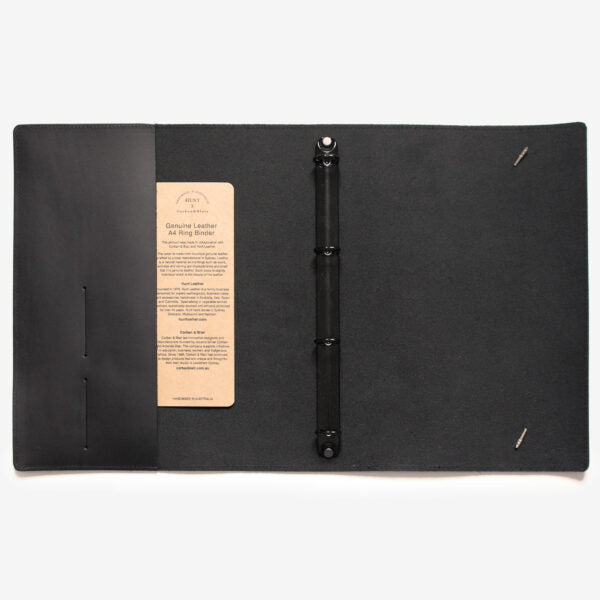 A4 Genuine Leather Ring Binder