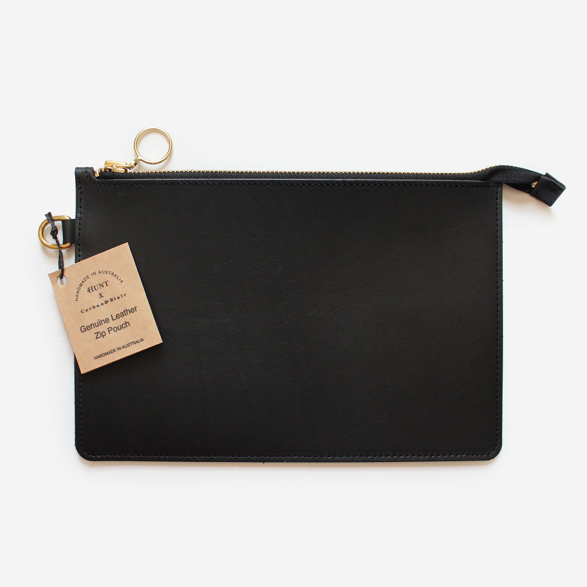 Genuine Leather Zip Pouch