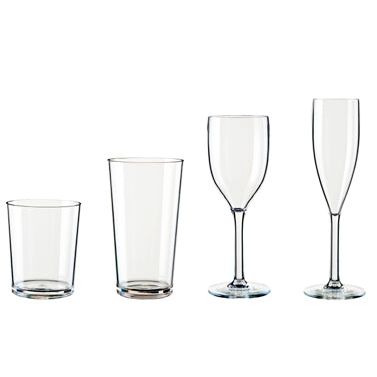 Palm Alfresco Styrene Flute 200ml pack of 4