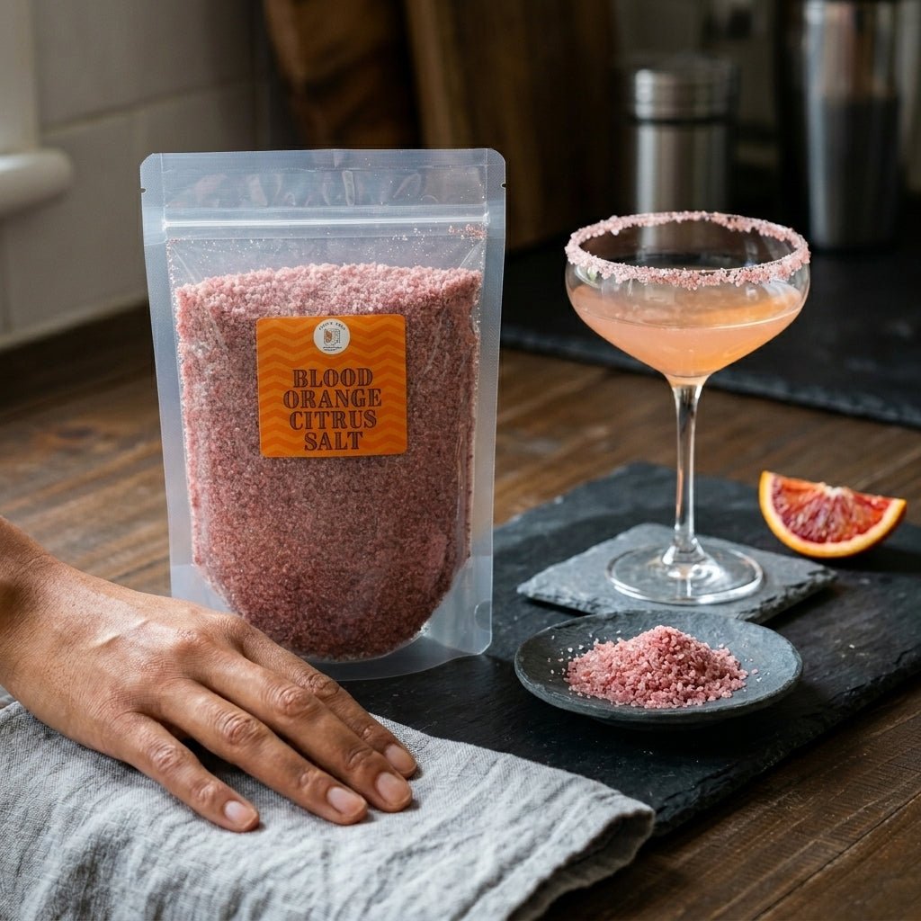 Food Service Pouch - Cocktail Rimming Salt – Blood Orange Citrus Blend