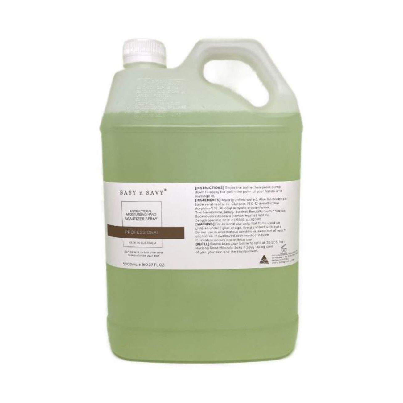 Antibacterial Moisturising Hand & Furniture Sanitiser Spray 5L – Alcohol-Free  – Clinical Study Approved