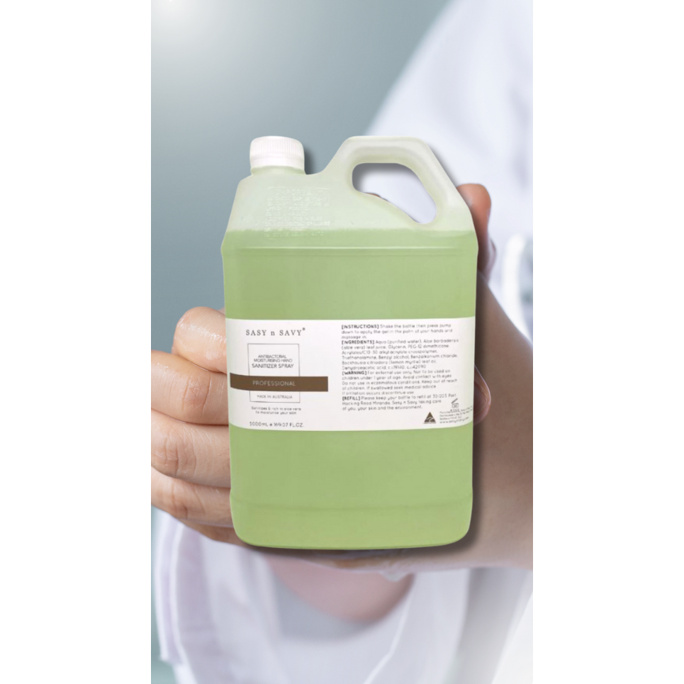 Antibacterial Moisturising Hand & Furniture Sanitiser Spray 5L – Alcohol-Free  – Clinical Study Approved