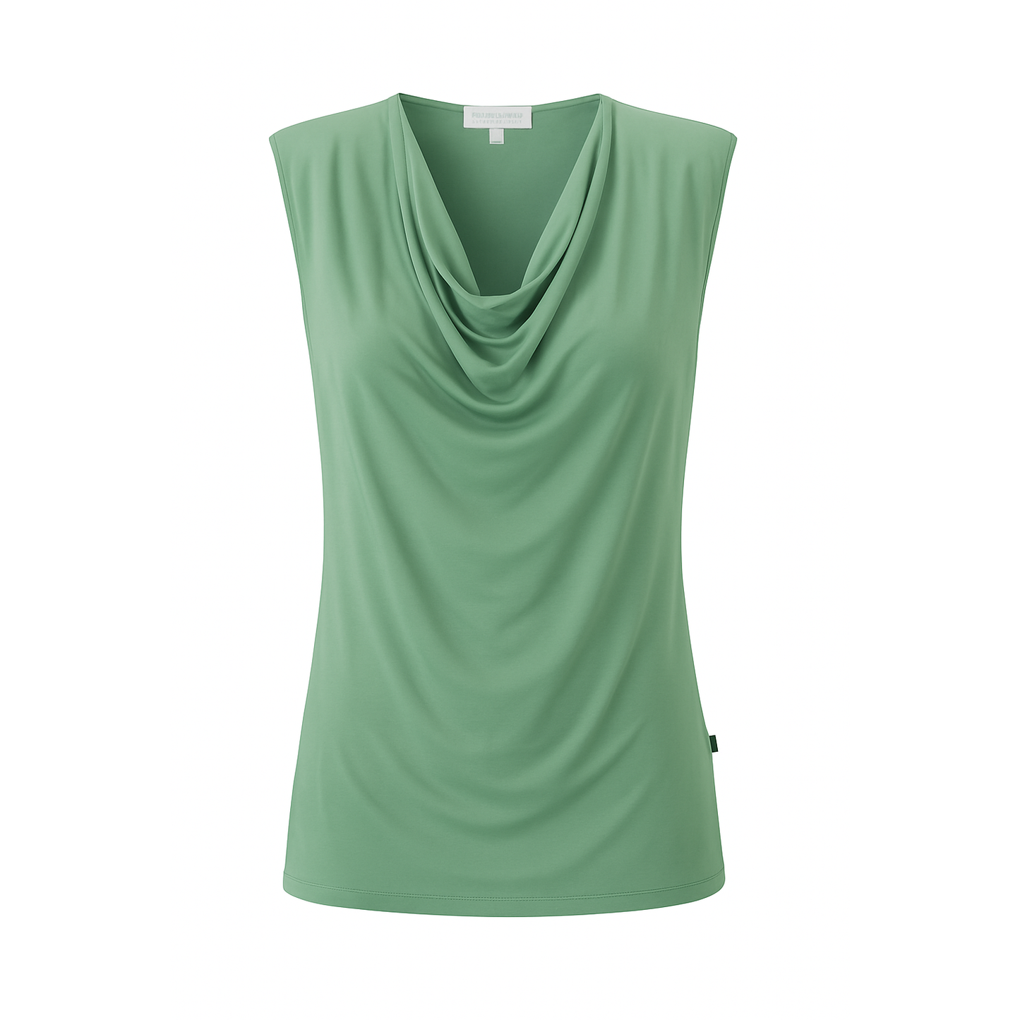 Capri Sleeveless Cowl Neck Top - Moss Green