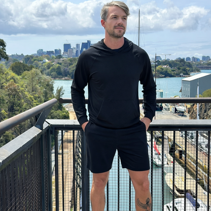 Byron Hoodie & Shorts Set - Black