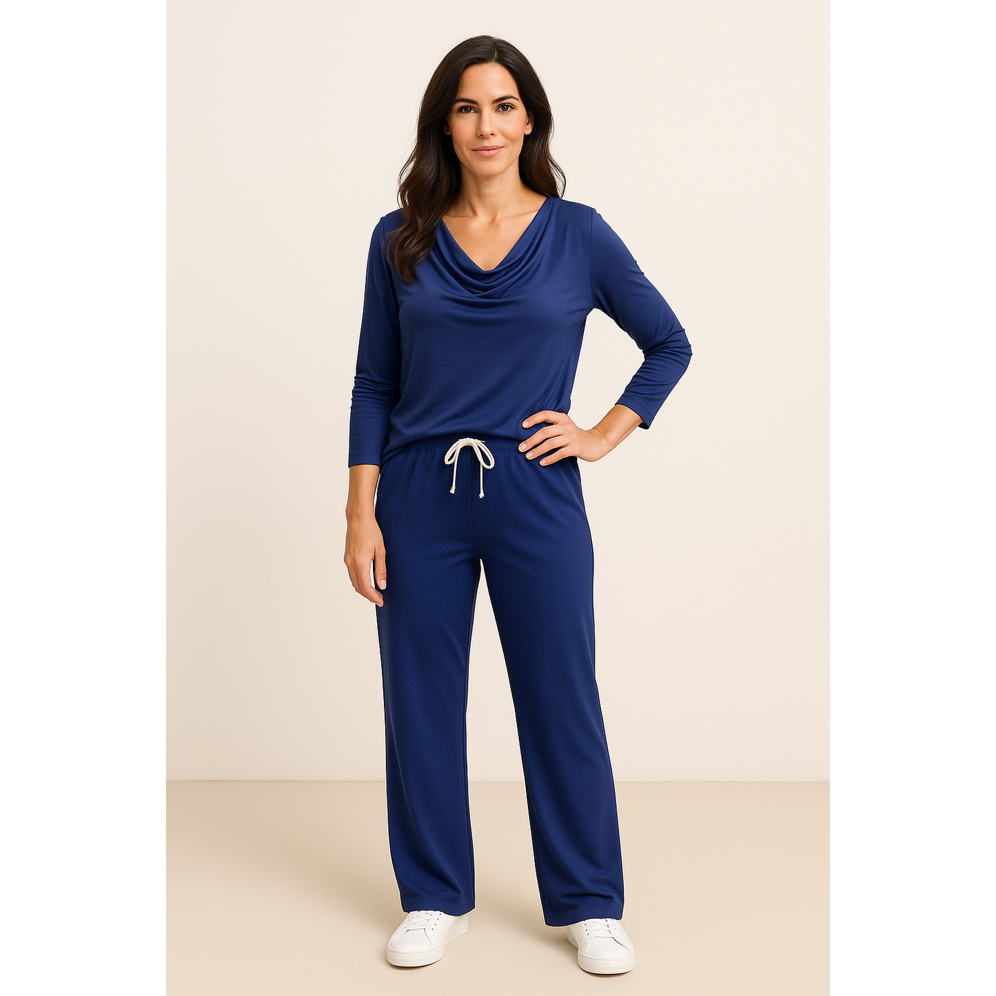 Tuscany Top & Adelaide Pant Set - Midnight Blue