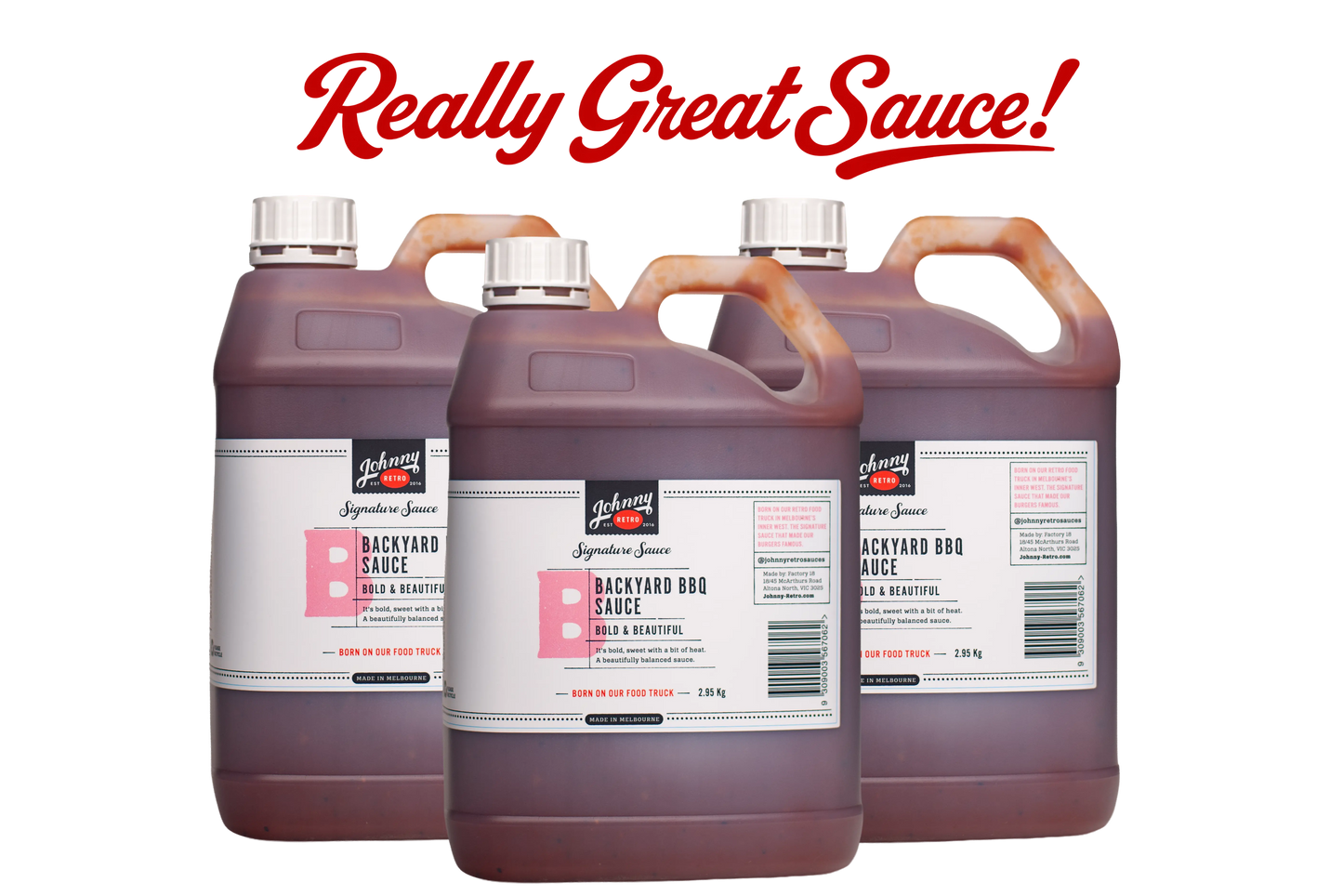 Backyard BBQ Sauce - Food Service (Carton of 3 x 2.9kg) — Johnny Retro, made in Melbourne