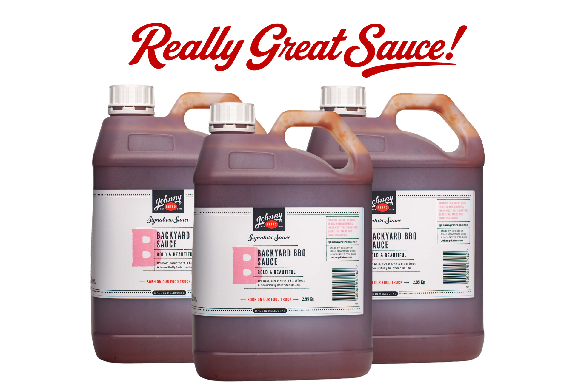 Backyard BBQ Sauce - Food Service (Carton of 3 x 2.9kg) — Johnny Retro, made in Melbourne