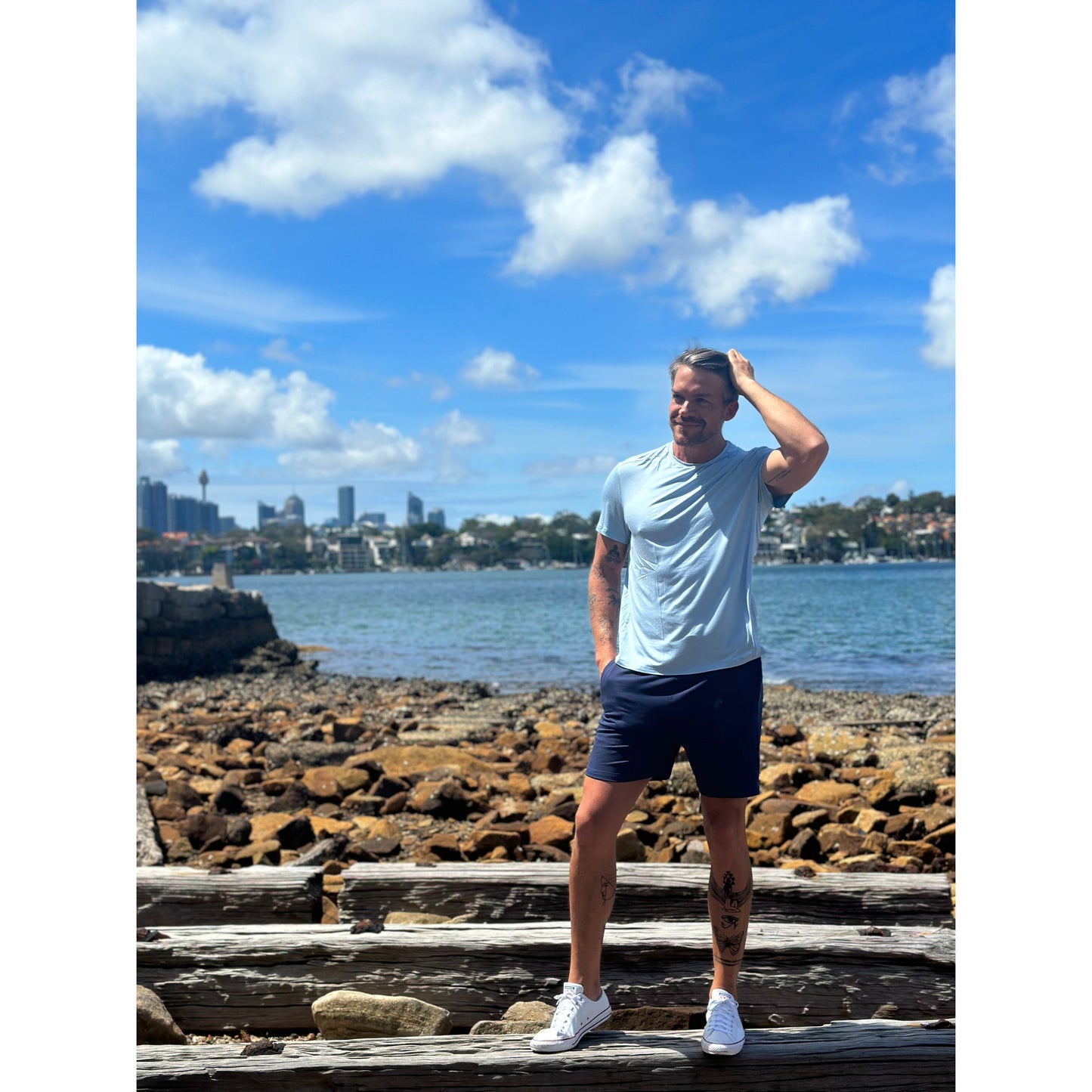 Bamboo Avalon Drawstring Shorts - Navy