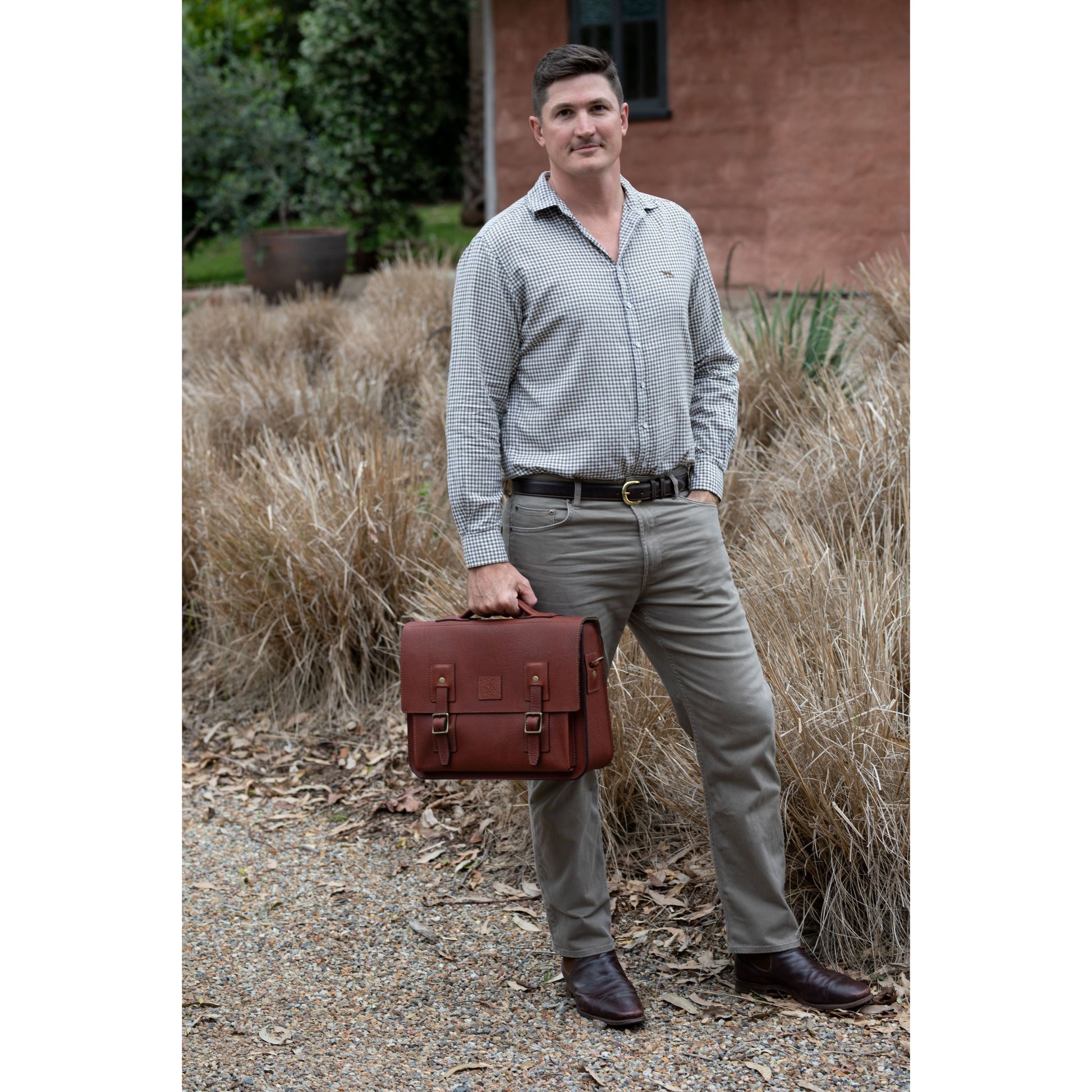 Laptop Briefcase - Aussie Bush Leather
