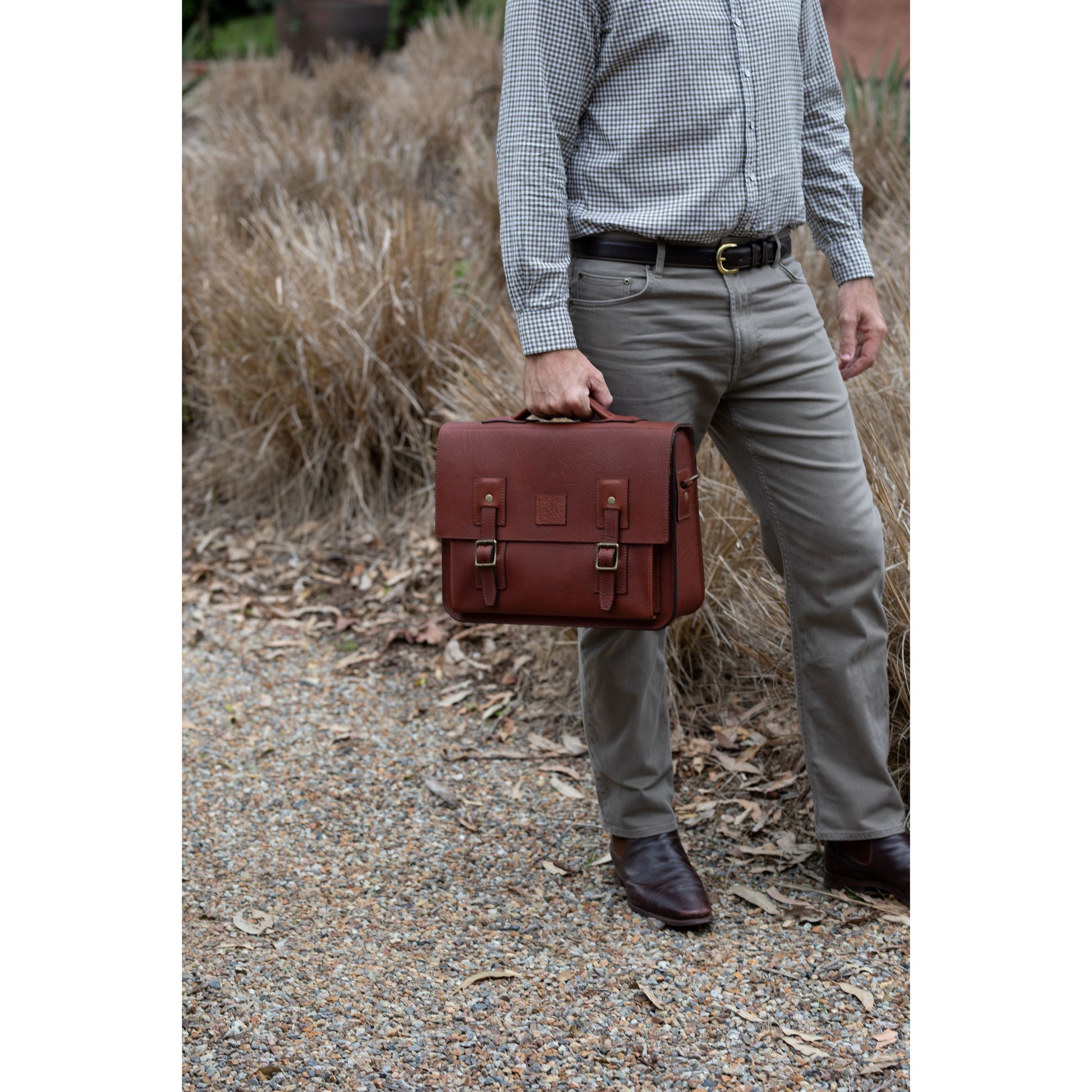 Laptop Briefcase - Aussie Bush Leather