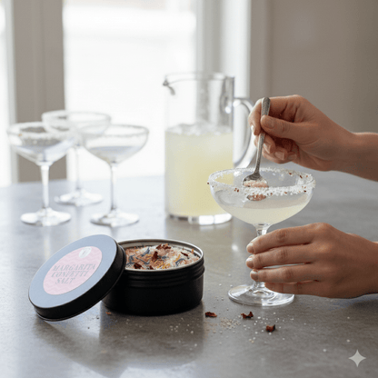 Cocktail Rimming Salt – Margarita Confetti Salt Blend (Large Tin)