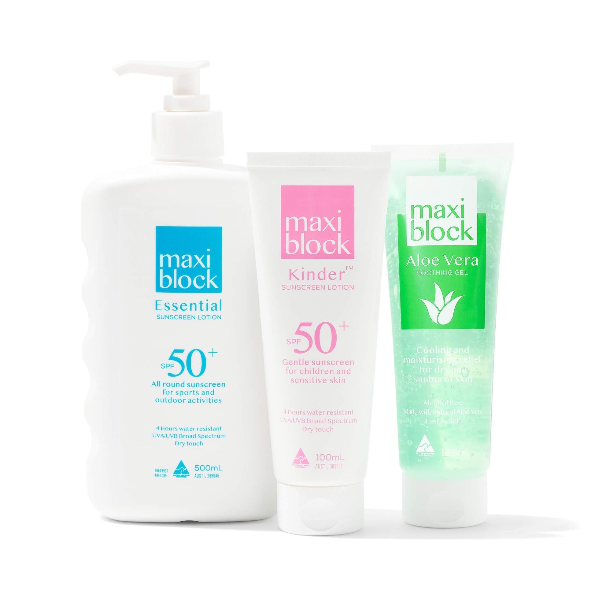 Maxiblock Bonus Aloe sunscreen and aloe vera bundle