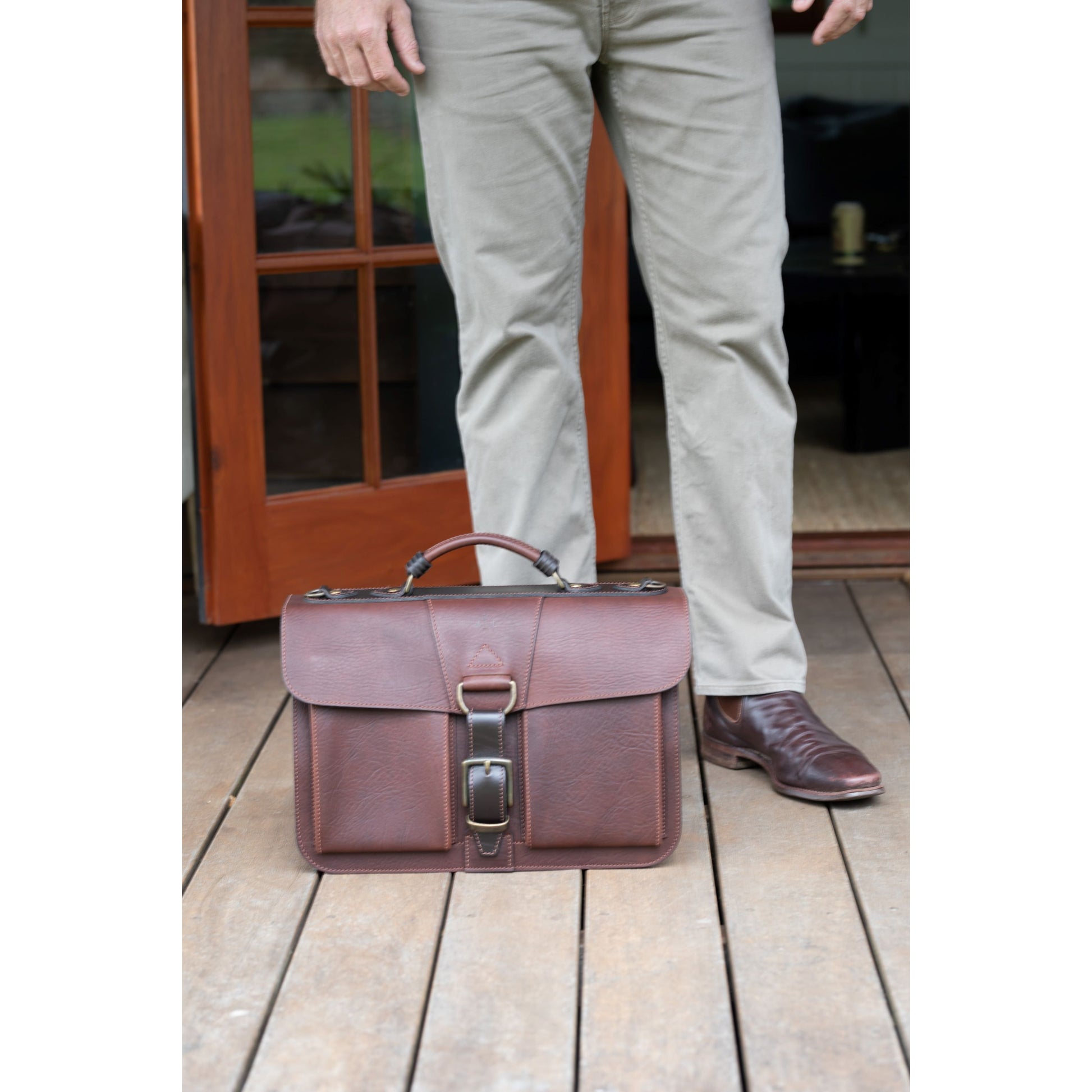 Saddler Briefcase - Aussie Bush Leather