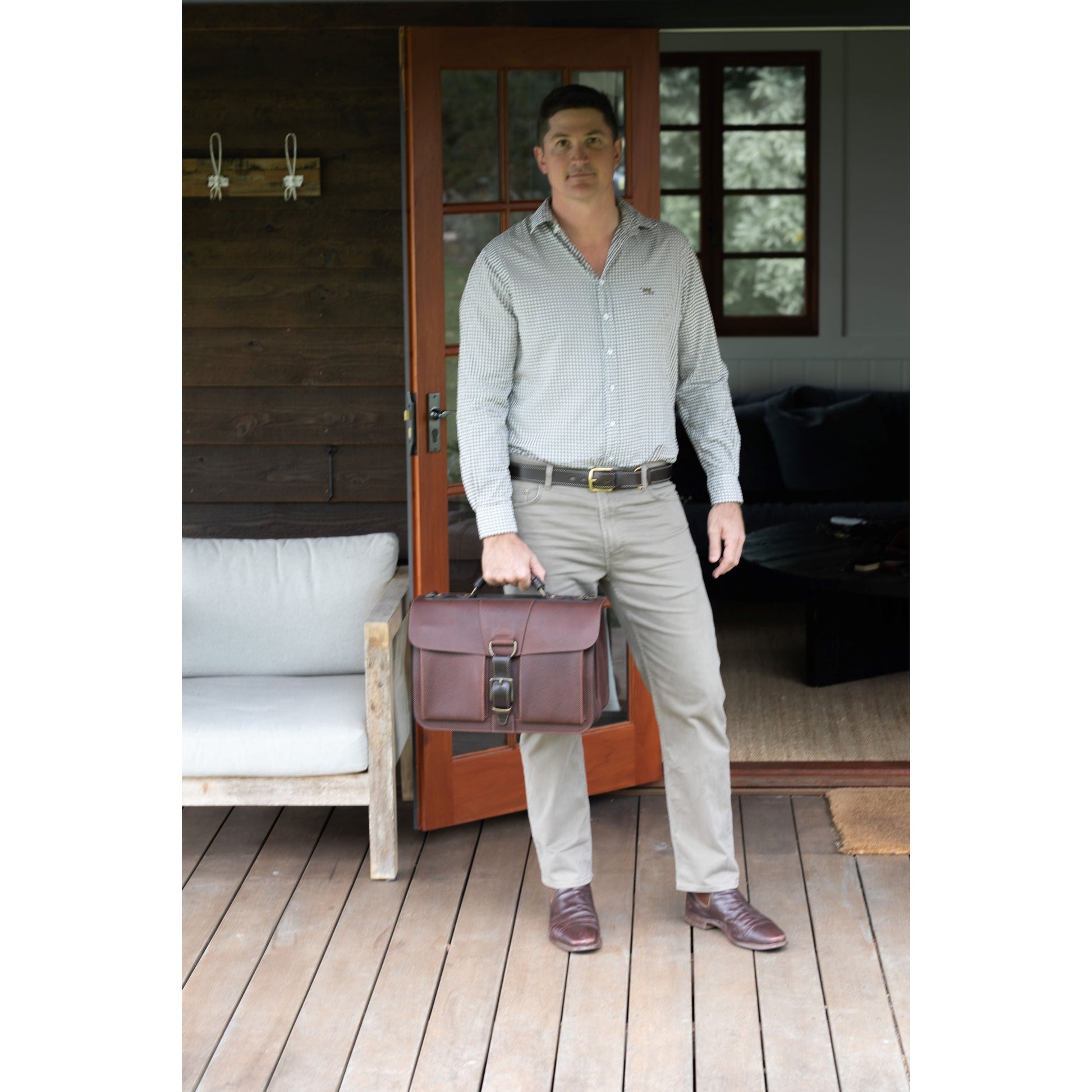 Saddler Briefcase - Aussie Bush Leather