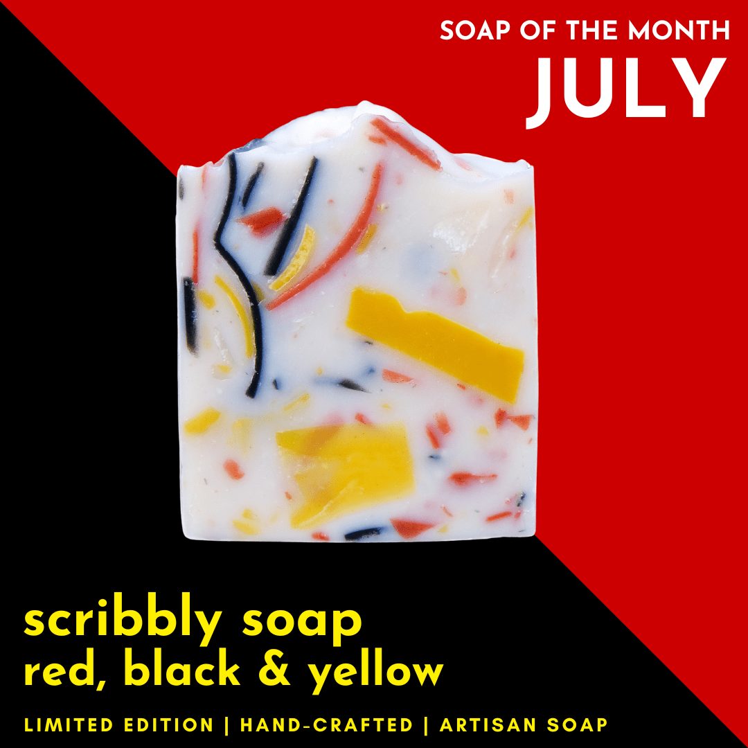 Scribbly Soap – Red, Black & Yellow