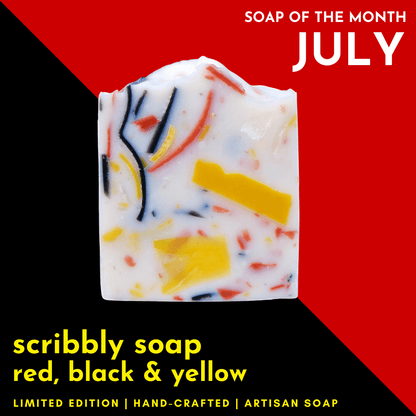 Scribbly Soap – Red, Black & Yellow