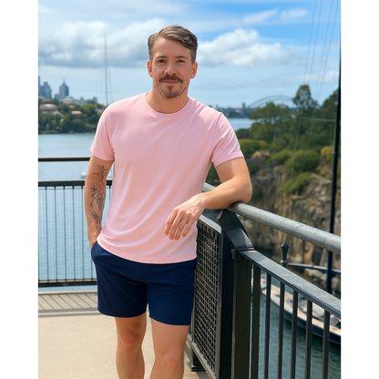 Limited Edition Bamboo Lyocell Tee - Pale Pink