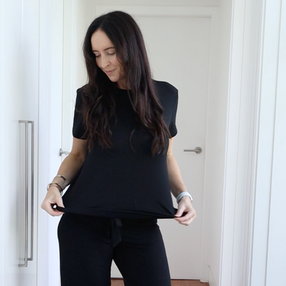 Shelly Tee & Adelaide Pant Set - Black