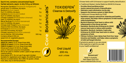 TOXIDEFEN Cleanse & Detoxify 200mL