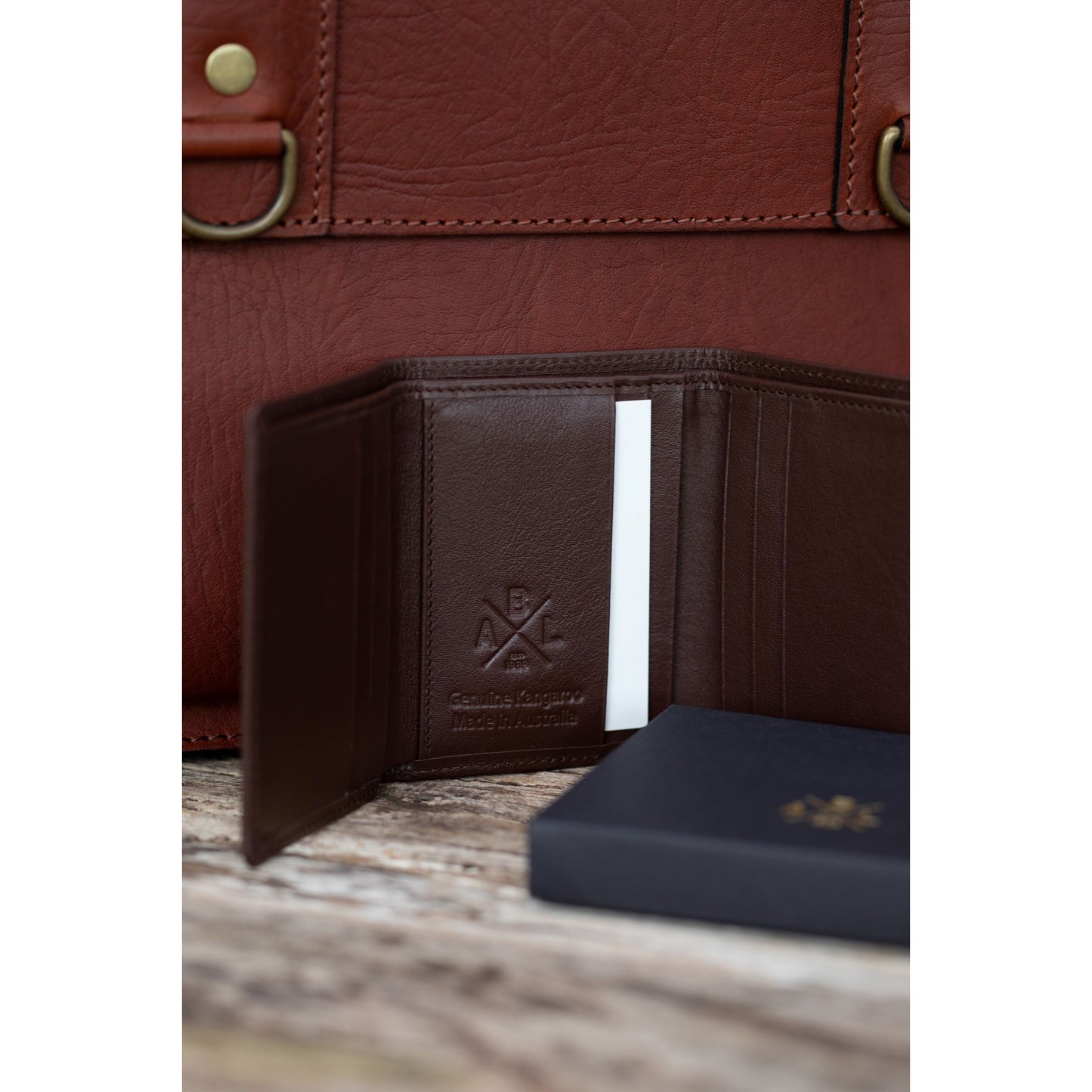 Men's Wallet Tri Fold- Kangaroo - Aussie Bush Leather
