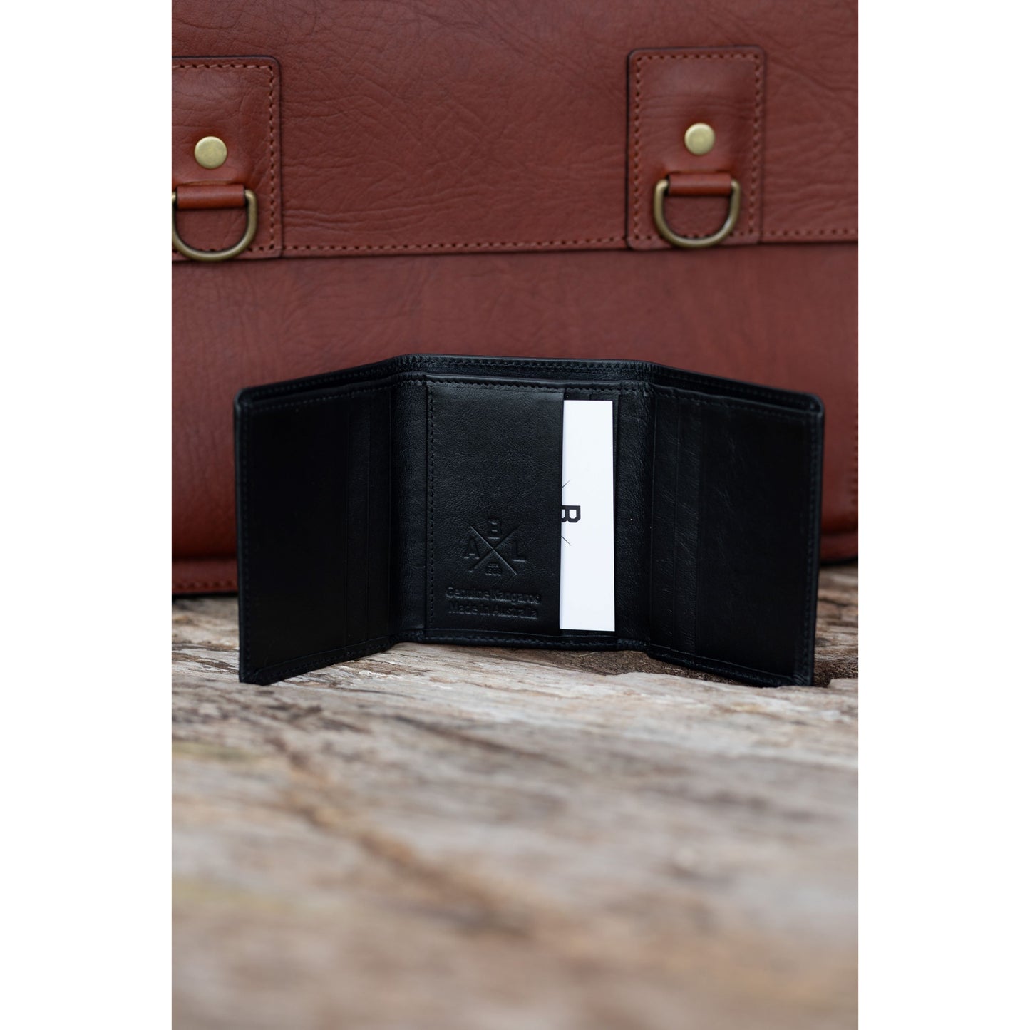 Men's Wallet Tri Fold- Kangaroo - Aussie Bush Leather
