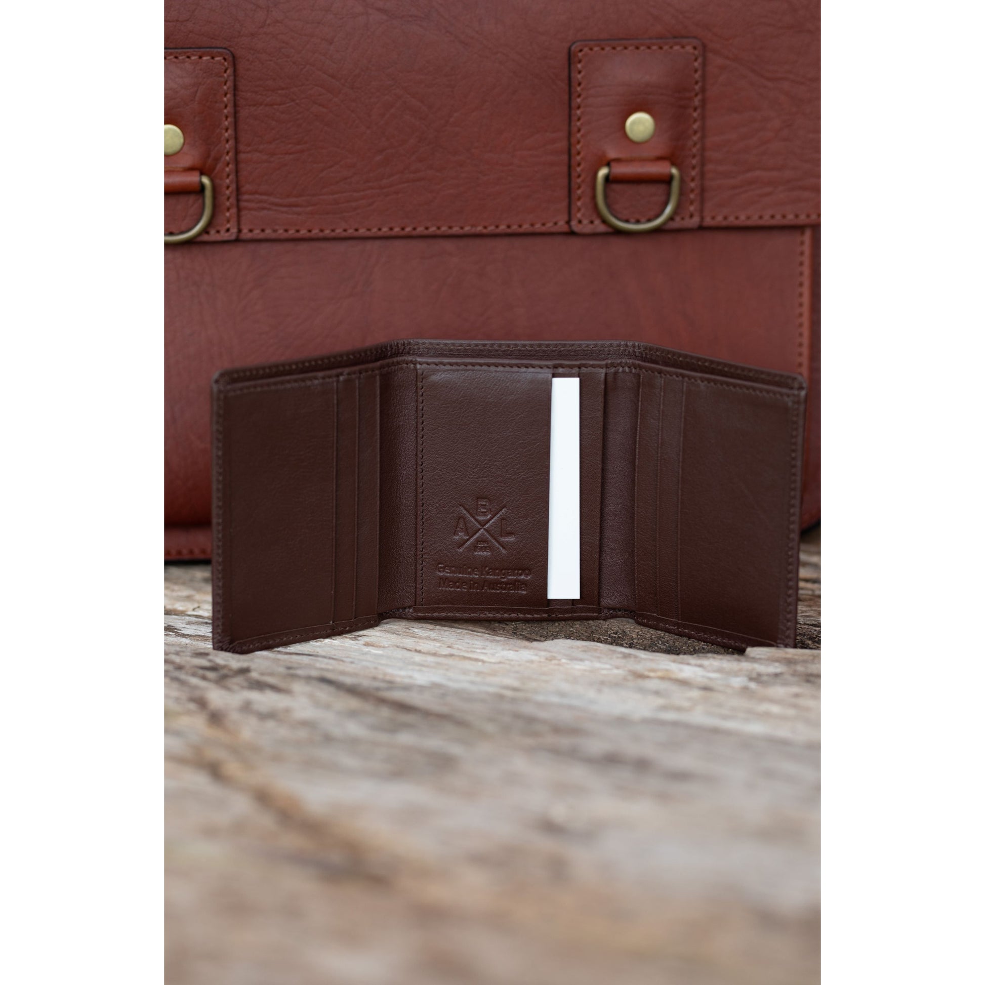 Men's Wallet Tri Fold- Kangaroo - Aussie Bush Leather